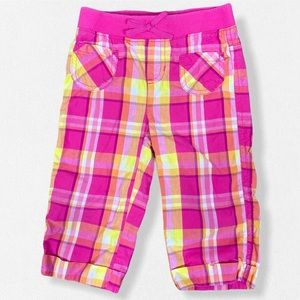 Jumping Bean Pink and Yellow Plaid Capris Size 4T